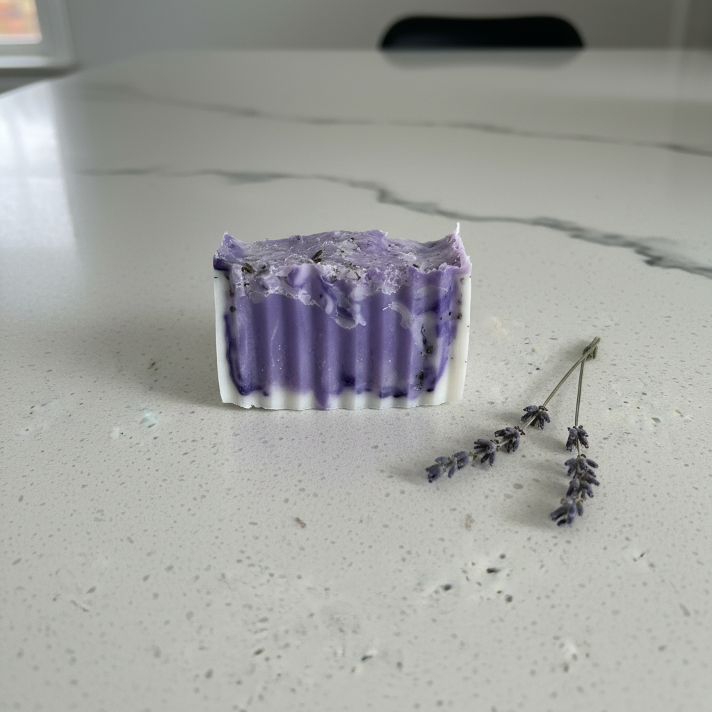 Lavender Soap Clean Flat Lay