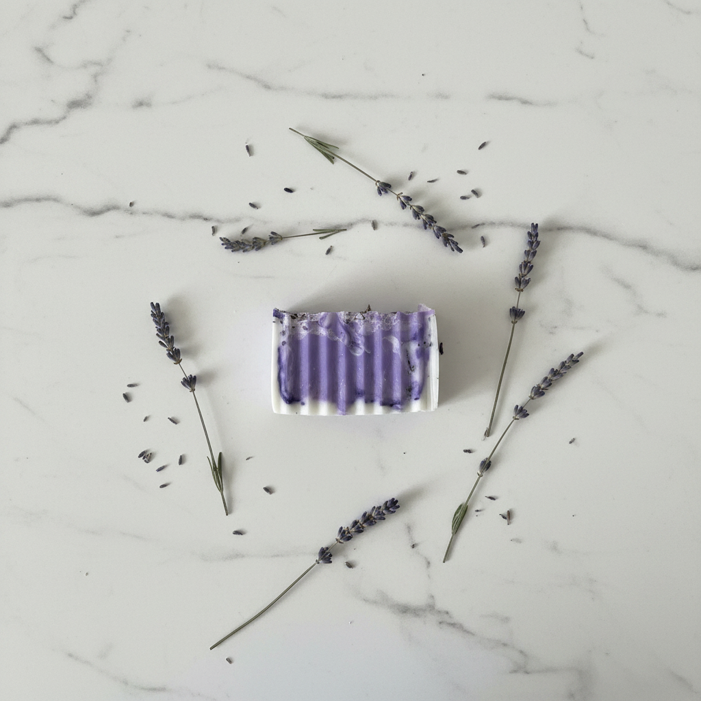 Lavender Soap Flat Lay