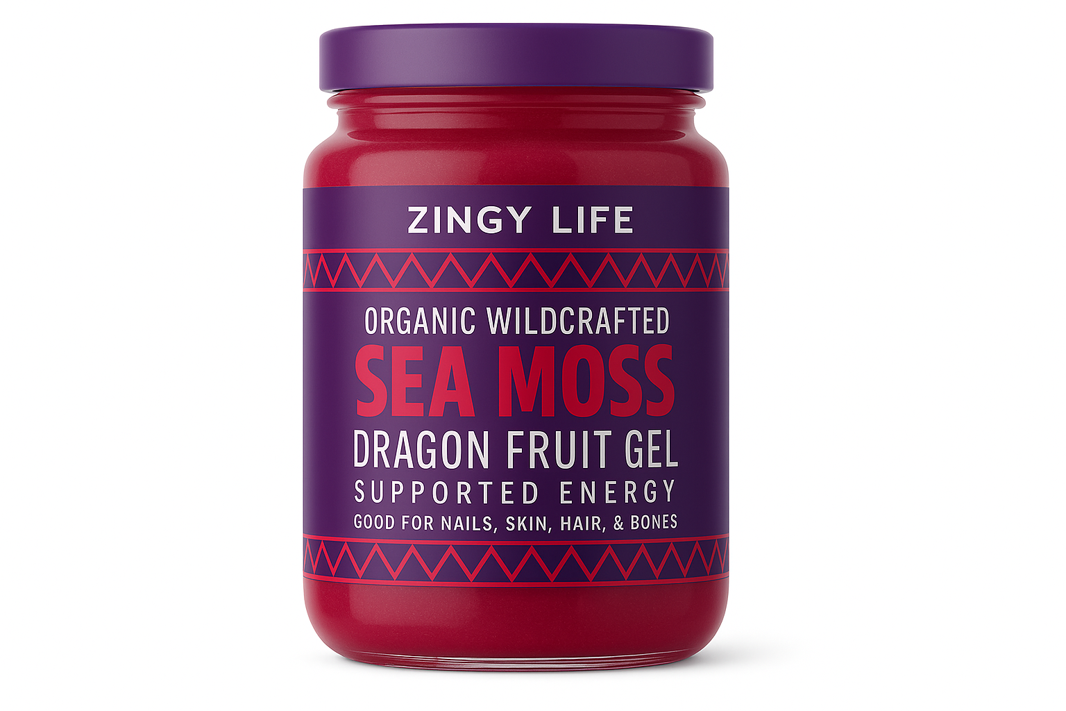 Modified Zingy Life Sea Moss Dragon Fruit Gel