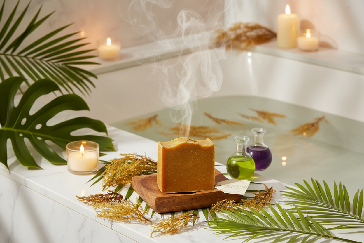 Original Gold Sea Moss Soap - Real Soap Spa Scene