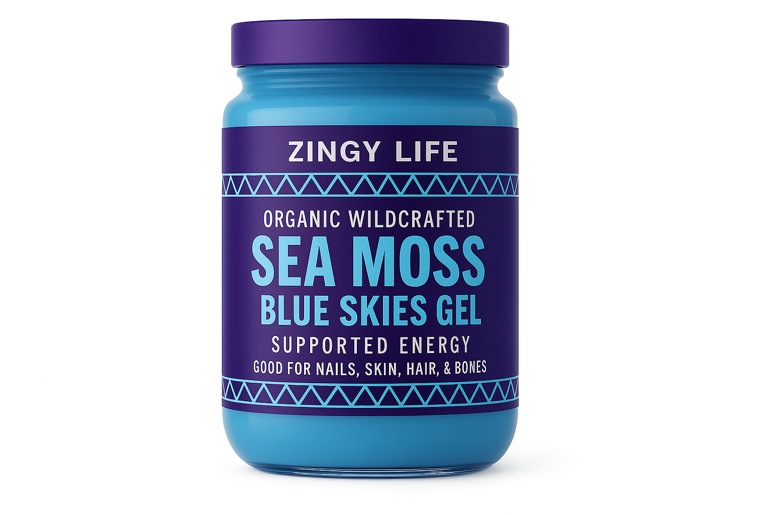 Sea Moss Jar with Blue Skies Gel