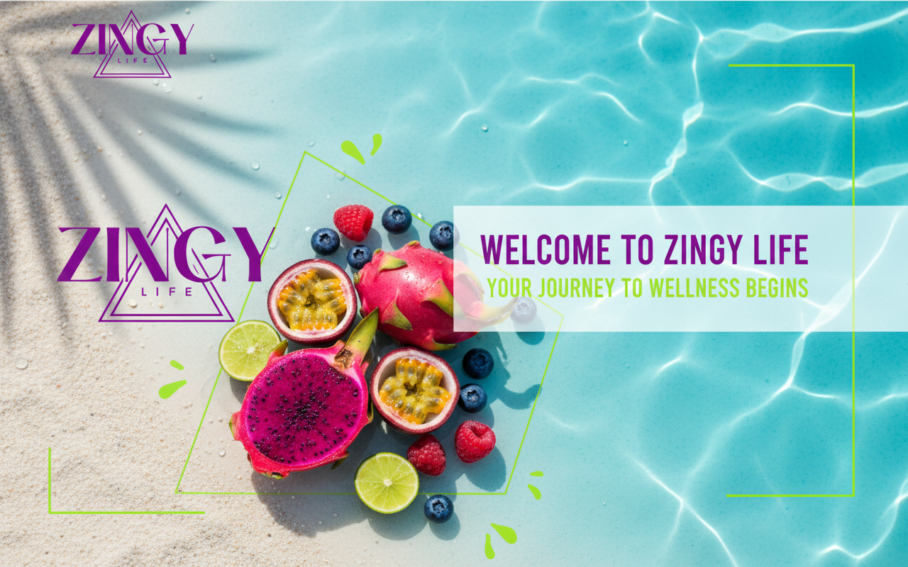 Zingy Life Website Welcome Banner - Triangle Logo
