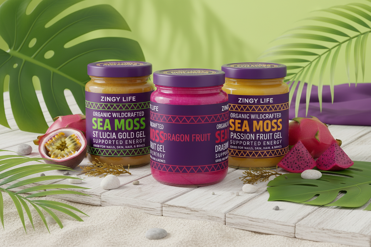 Zingy Trio Bundle - Organic Wildcrafted Sea Moss Gel