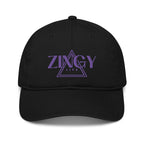 Organic dad hat in natural cotton black - 100% organic cotton baseball cap with adjustable closure"