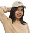 Person wearing organic dad hat - sustainable cotton baseball cap for everyday style